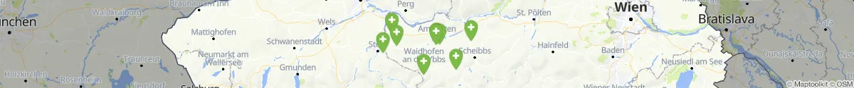 Map view for Pharmacies emergency services nearby Sankt Georgen am Reith (Amstetten, Niederösterreich)
